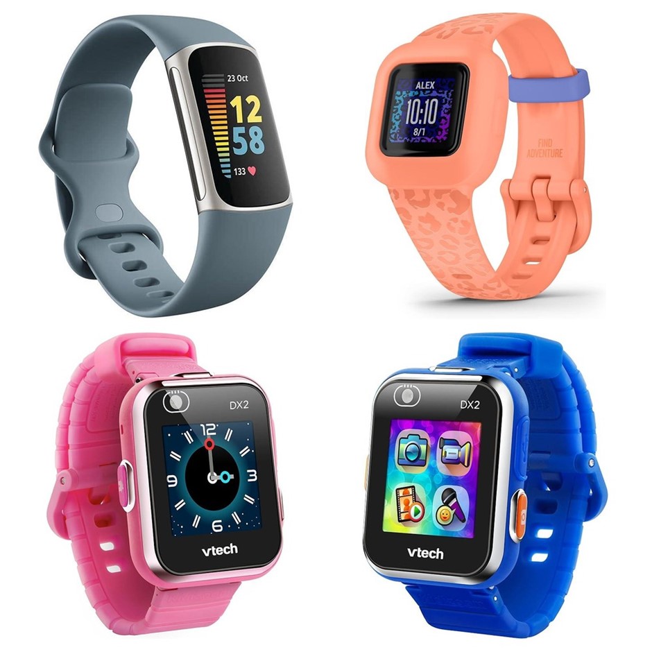 4 x Smart Watches. 1 x FITBIT Charge 5 Fitness Tracker. 1 x GARMIN Vivofit