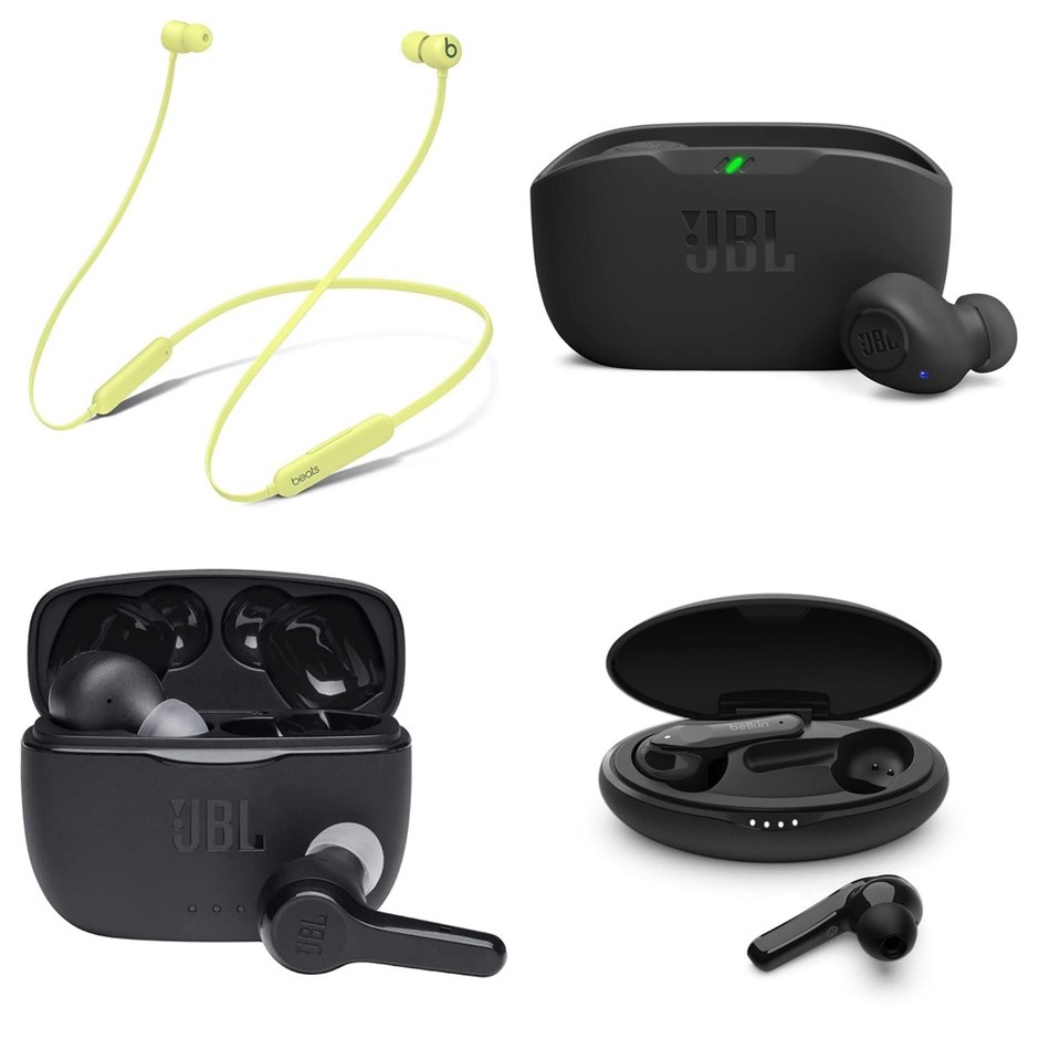 4 x Wireless Earbuds. 1 x BEATS Flex Wireless Earphones Yuzu Yellow. 1 x JB
