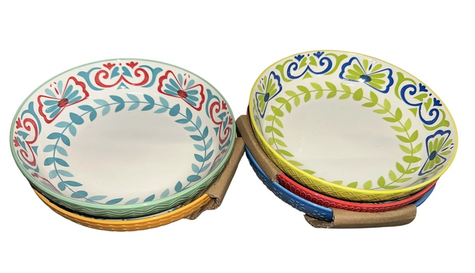 SIGNATURE 5 Piece Stoneware Bowls, Assorted. NB: no box
