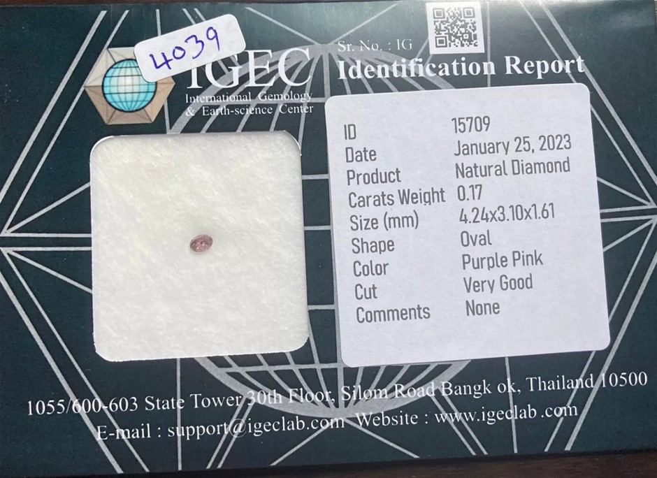 0.17ct (1pc) Natural Pink Diamond