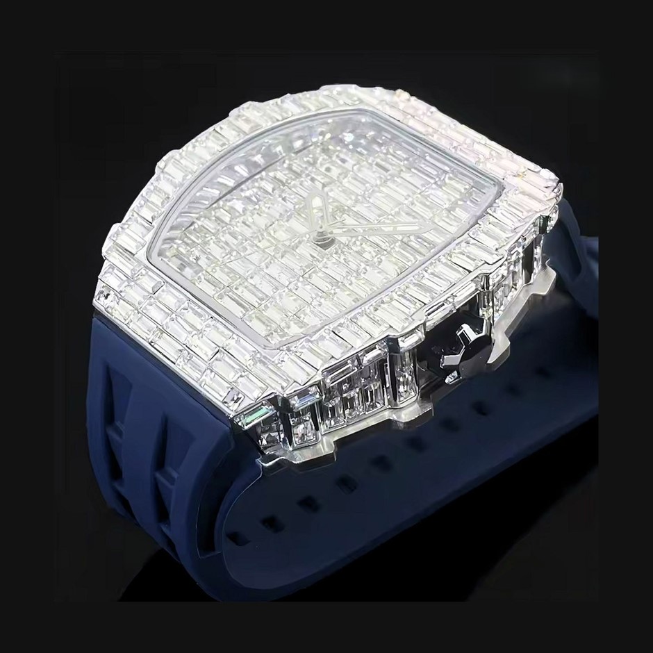 Mens "RICHARD MILLE Inspired "ICED OUT" Watch