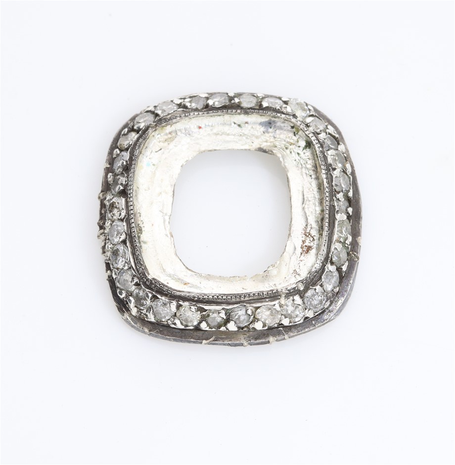 0.75ct Set Diamonds Set In Solid Silver