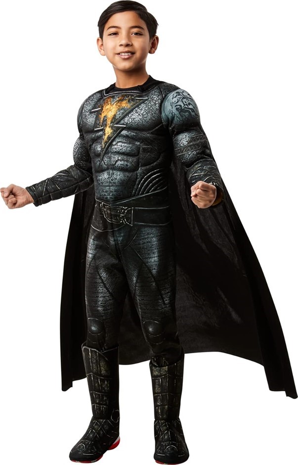 RUBIE'S Boy's DC Comics Black Adam Deluxe Costume, Small, Black, 703011. B