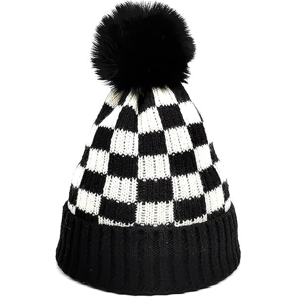 CUGLOG Changbai Checker Beanie, Black & White, K019-WHTBLK. Buyers Note -