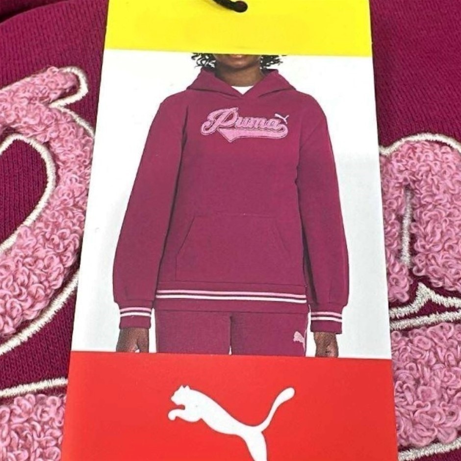 PUMA Girls' Fleece Hoodie, Size L (UK 13-14Y), Pink (03), 221287. Buyers N