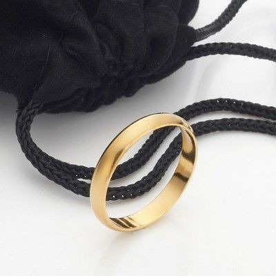 BIJ'OR - 18ct Heavy Yellow Gold Plated Men's 4mm Band Ring - USA MADE