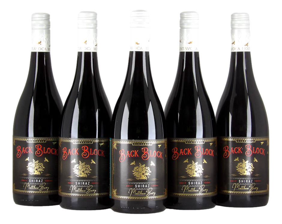 Mt Avoca Back Block Shiraz 2017 (5x 750mL), Pyrenees