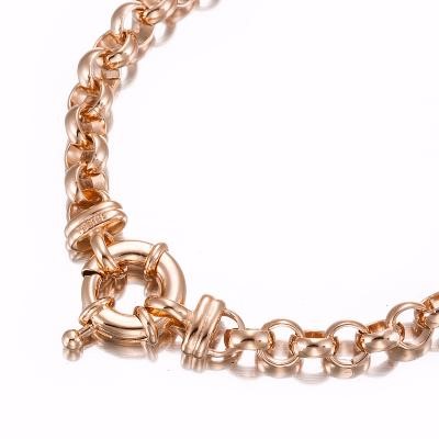 BIJ'OR - 7.5 Inch 18ct Heavy Rose Gold Plated Bracelet with Bolt Clasp