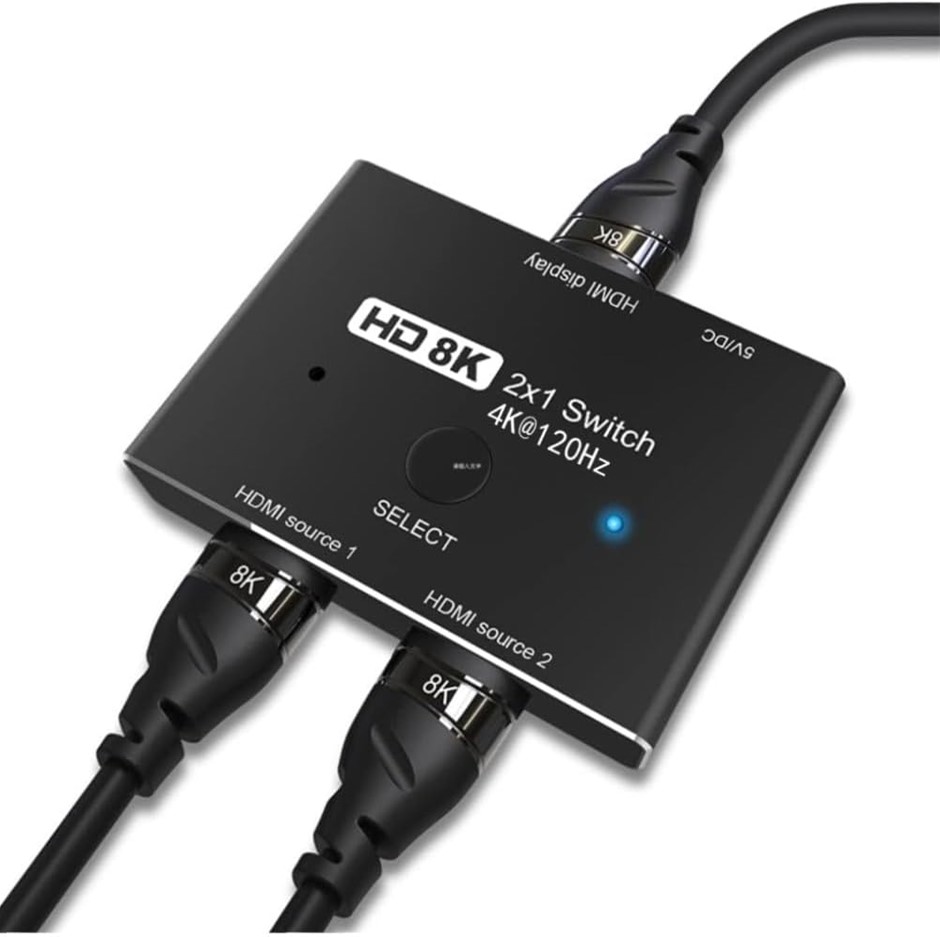 HDMI 2.1 Ultra HD 8K High Speed 48Gbps Directional Switch Only 2in 1out 8K@