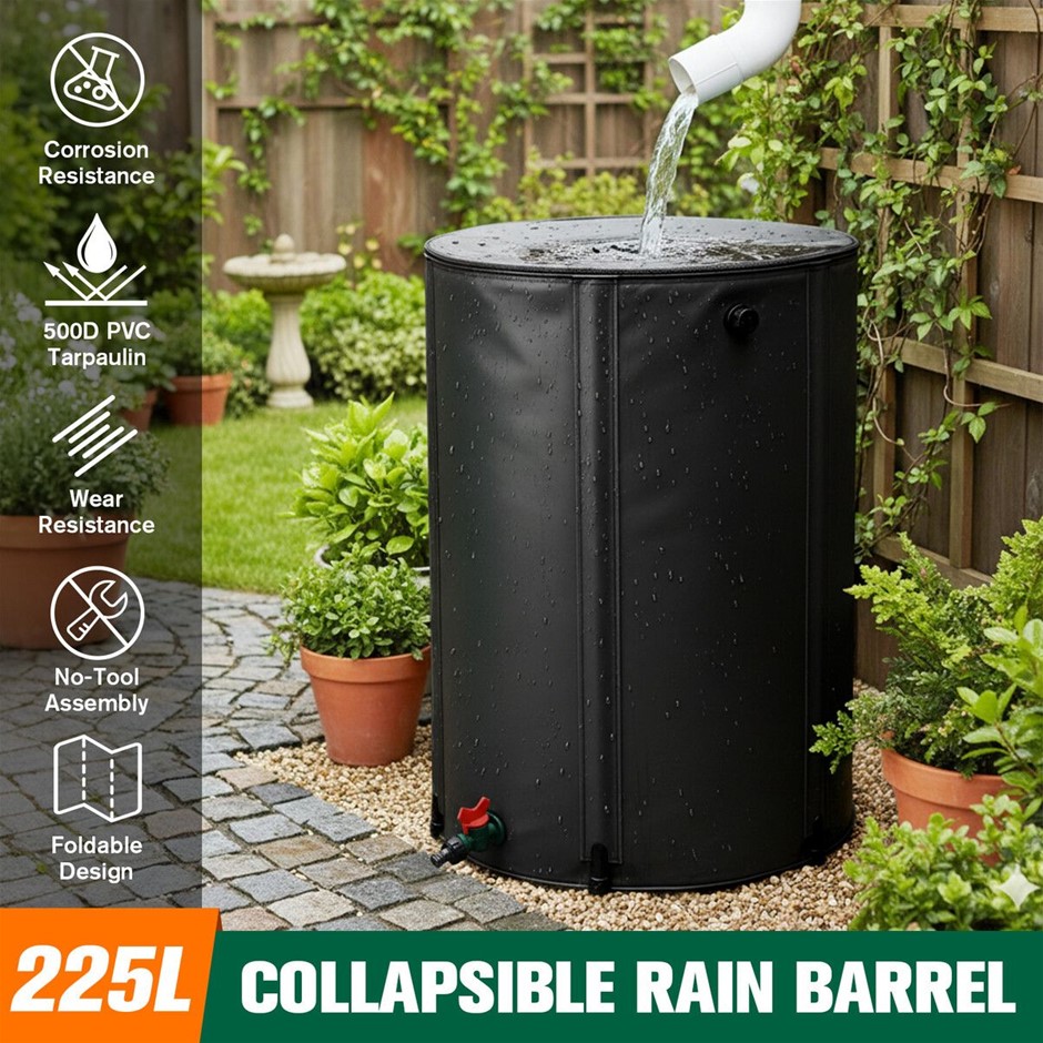 225L Collapsible Portable Rain Water Collection Tank
