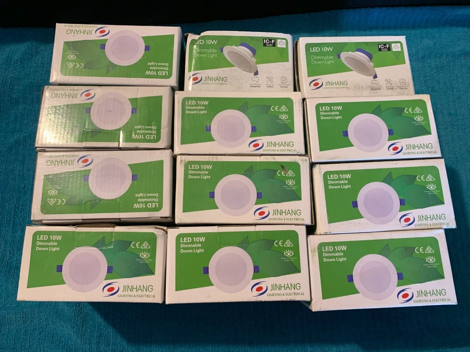 12 x Jinhang LED Down Lights, 10W (Unused)