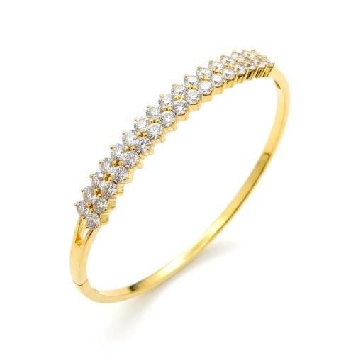 22k Stamped Yellow Gold Filled Bangle-60mm