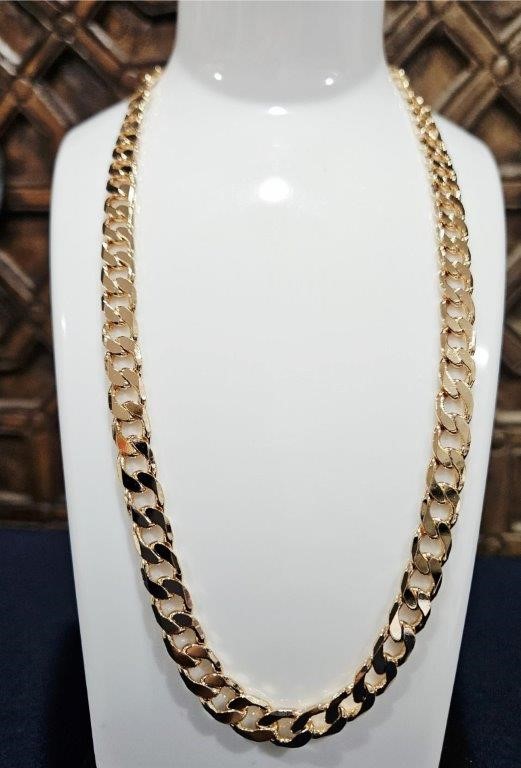 18K/Italy Stamped Rose Gold Filled Cuban Chain -50MM-7mm