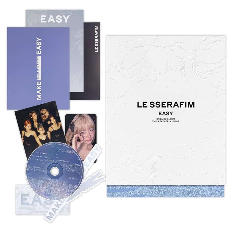 LE SSERAFIM 3rd Mini Album 'EASY' Featherly Lotus Audio CD