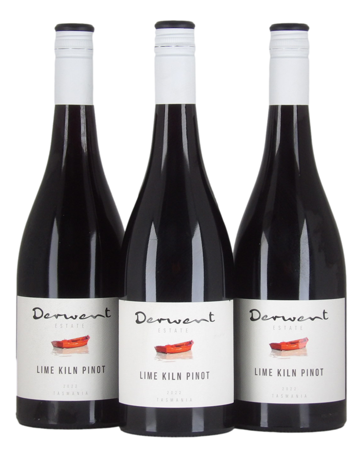Derwent Estate Lime Kiln Pinot Noir 2022 (3x 750mL), Tasmania.
