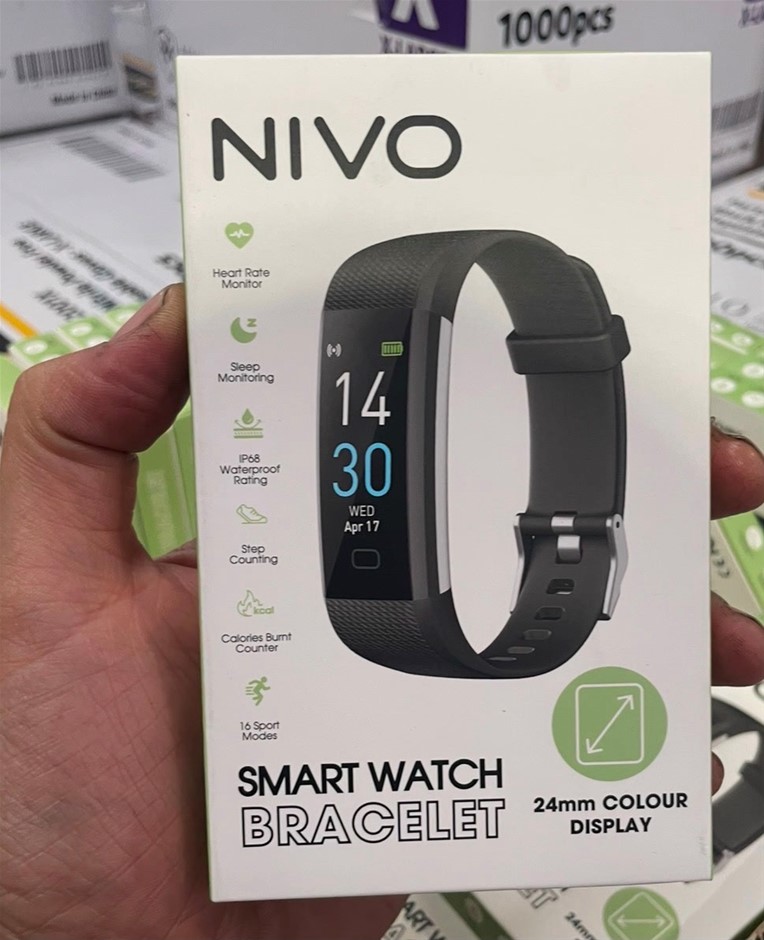 Nivo Smart (0.96-inch Display/Heart Rate/Step Count/Sleep Tracking) - Black