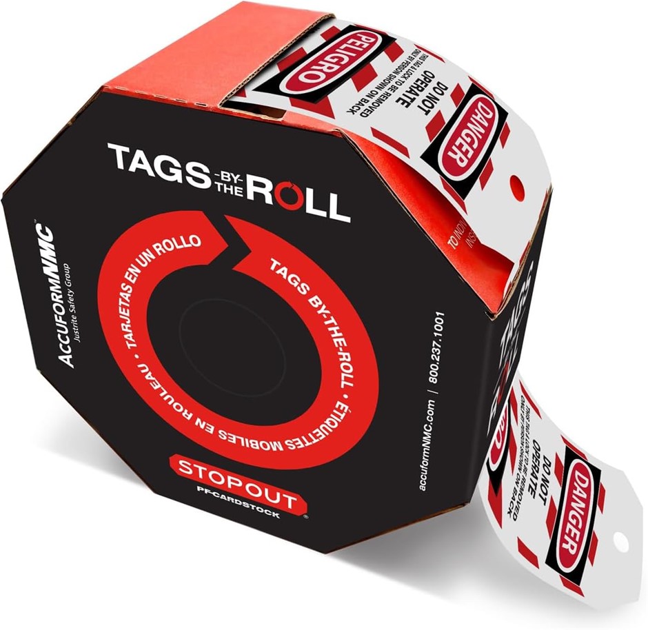 Accuform Signs TAR460 Tags By-The-Roll Spanish Bilingual Lockout Tags, Lege