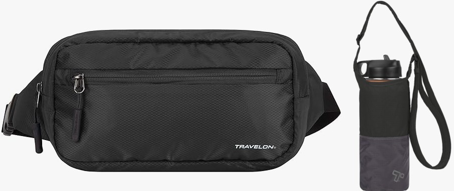 BUNDLE of Travelon Packable Water Bottle Tote SlingTravelon Packable Water