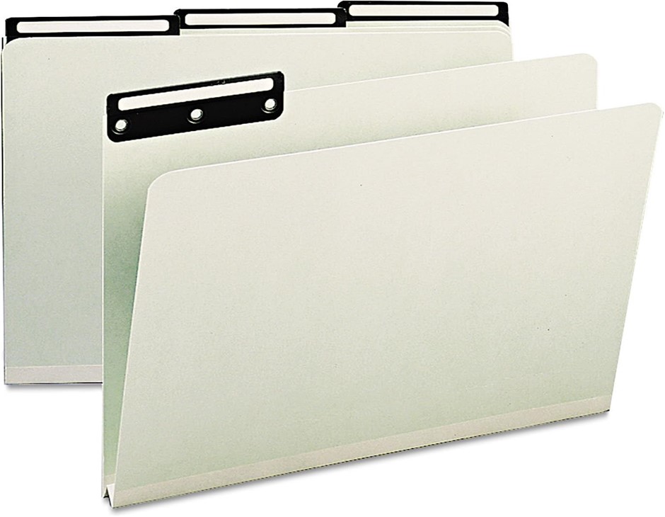 Smead Pressboard File Folder, 1/3-Cut Tab Flat Metal, 1" Expansion, Legal S