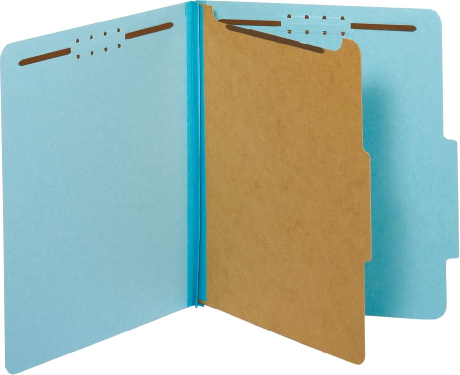Pendaflex Classification Folders, Standard, 1 Divider, Embedded Fasteners,