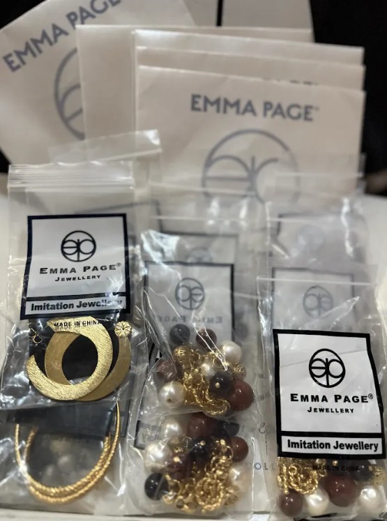 Approximately 60pcs of Assorted Emma Page Imitation Jewellery, featuring a