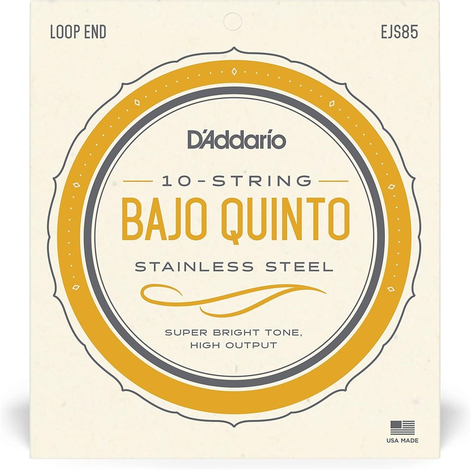 D'Addario EJS85 Bajo Quinto Stainless Steel Strings