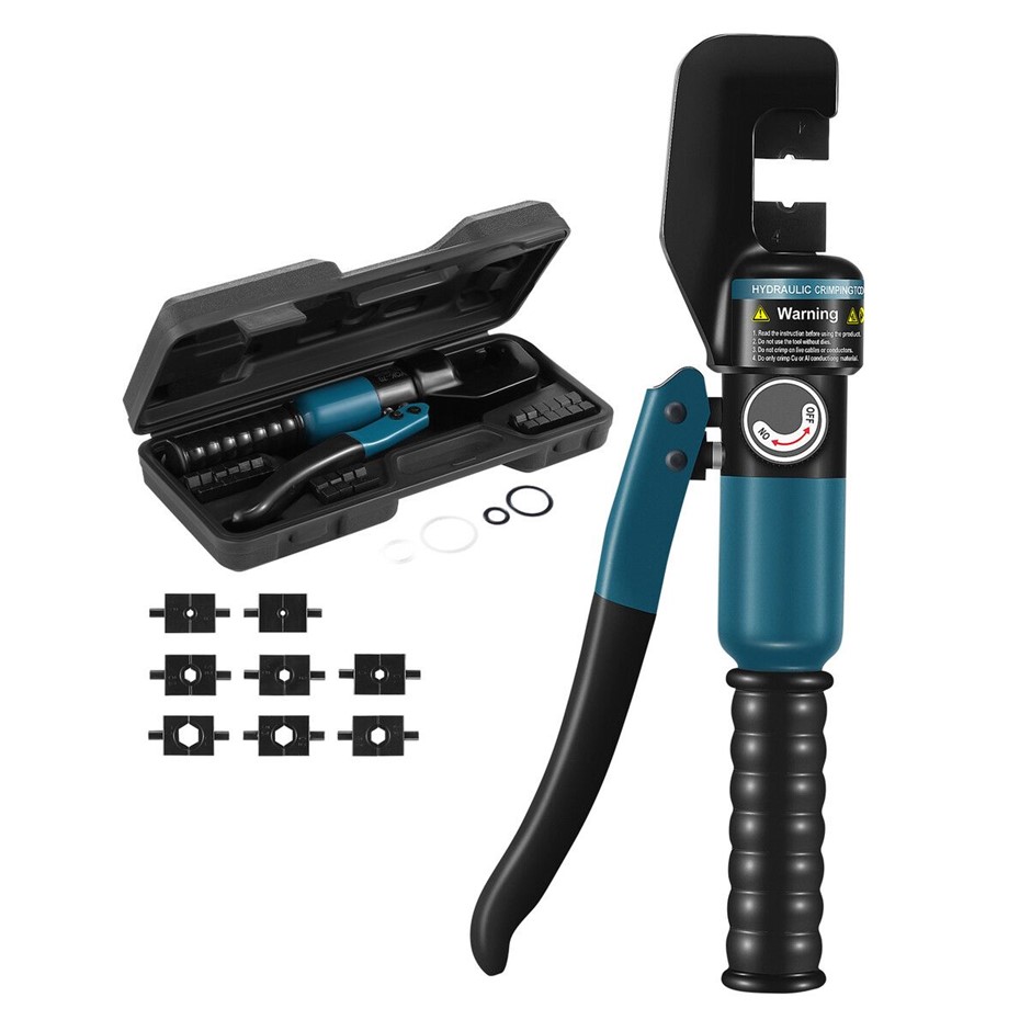 Hydraulic Crimping Tool Kit 8Ton 8 Dies 4-70mm² Cable Lug Crimper
