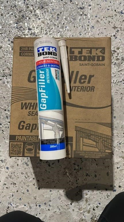 12 Cartridges Tek Bond Gap Filler - White