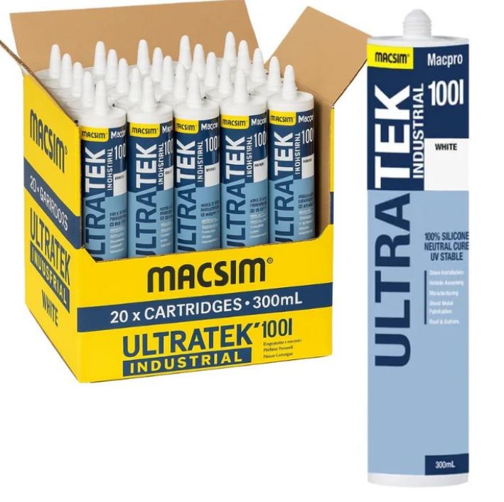Macsim Macpro ULTRATEK Industrial Neutral Cure Silicone Sealant - White