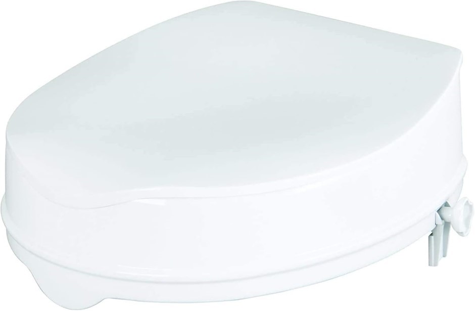 HOMECRAFT Savanah Raised Toilet Seat with Lid, White. NB: Slightly Damaged