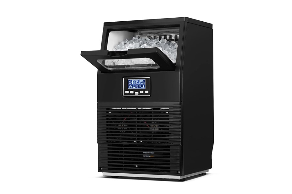 KOGAN Commercial Ice Cube Maker, 38kg, KA38CICEMKA. NB: Has been used, unkn