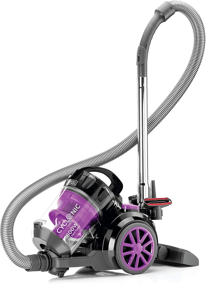 2 x BLACK & DECKER Bagless Vacuum Cleaner, Purple. NB: Minor use.