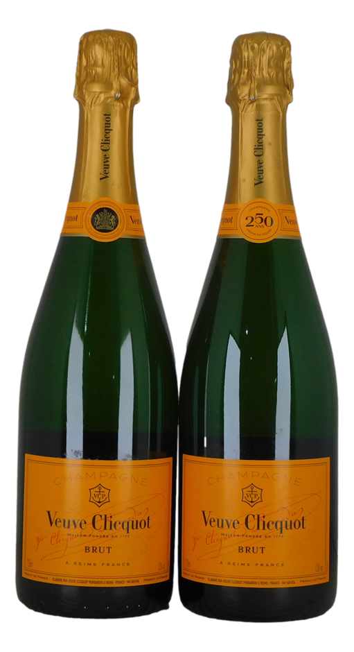 Veuve Clicquot Brut NV Yellow Label Champagne (2x 750mL), France.