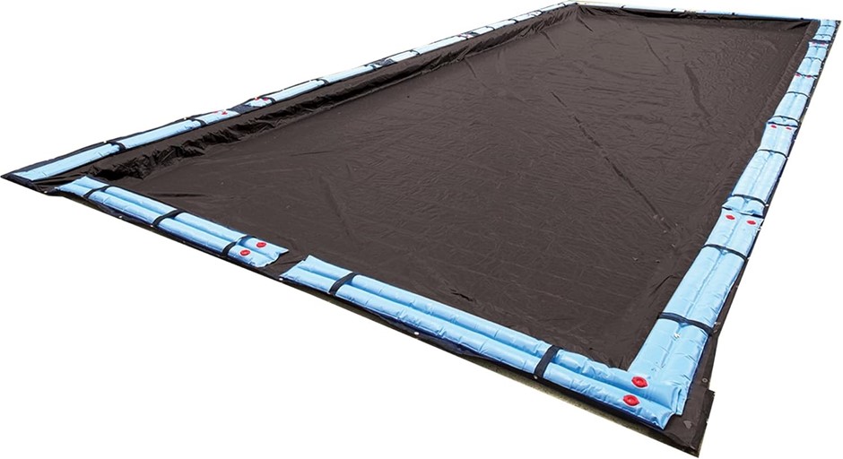 BLUE WAVE Bronze 8-Year 12-ft x 24-ft Rectangular In Ground Pool Winter Cov