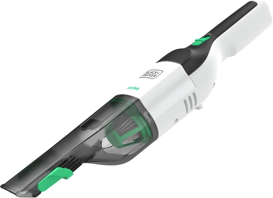 2 x BLACK + DECKER Reviva 7.2V Lithium-Ion Hand Vacuum. NB: Minor use.
