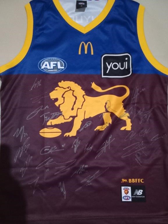 BRISBANE LIONS 2026 SQUAD SIGNED GUERNSEY