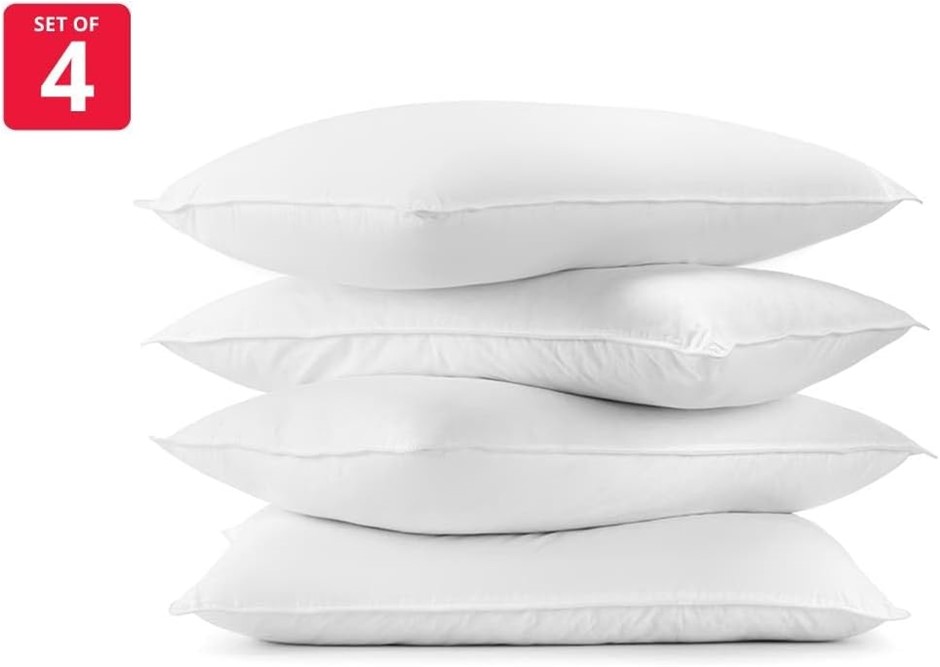 OVELA Hotel Quality Deluxe Bounce Fibre Pillows, Set of 2 Pillows.