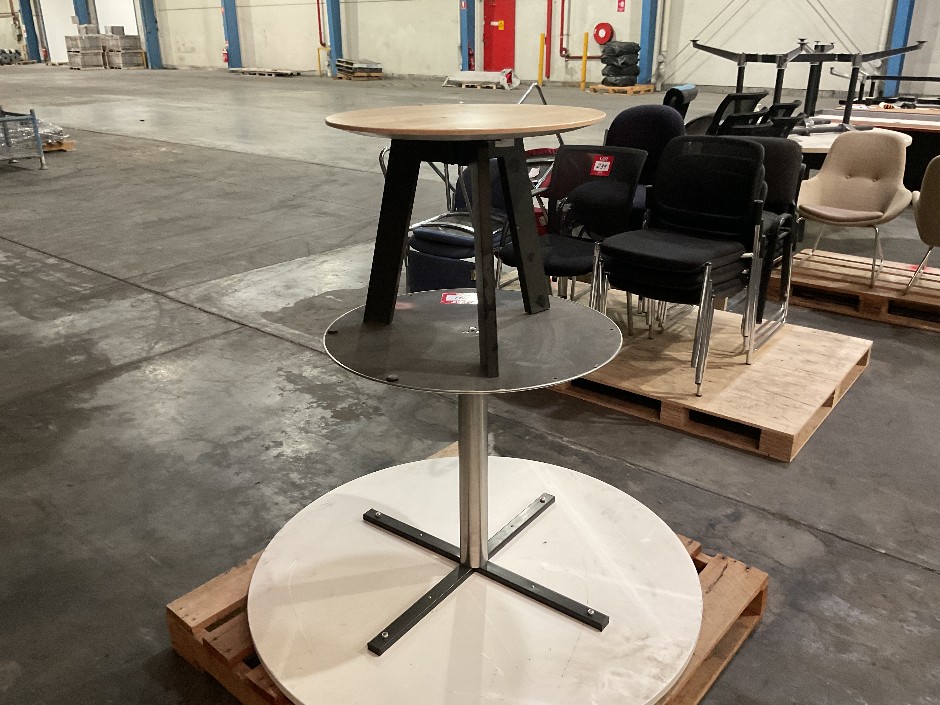 <p>Pair of Timber Round Tables</p>