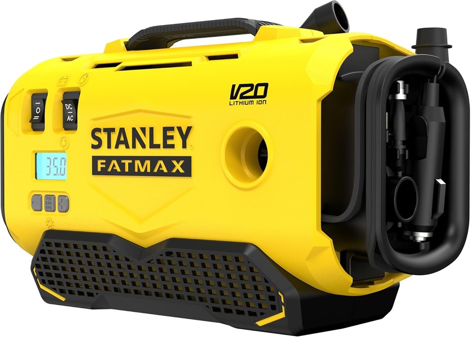 STANLEY FATMAX V20 | 18V Inflator - 3 power sources (AC wall plug, 12V car