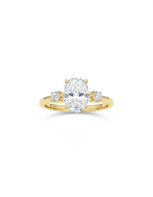 14K/Italy 3.0ct Oval Cut Yellow Gold Filled RingWarranty Quality-8US