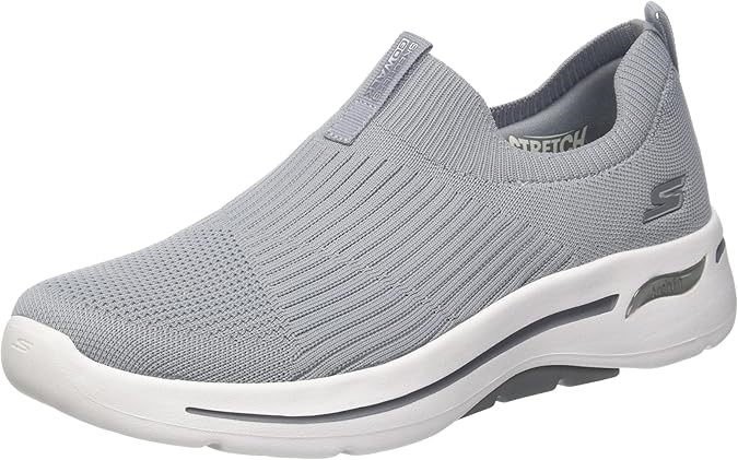 SKECHERS Women's Go Walk Arch Fit Grateful Sneaker, US9, Grey, 124409. Buy
