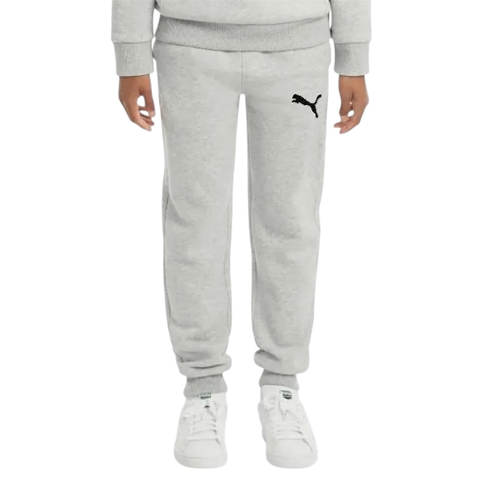 PUMA Boys' Fleece Joggers, Size L (UK 13-14Y), Light Grey Heather (03), 221