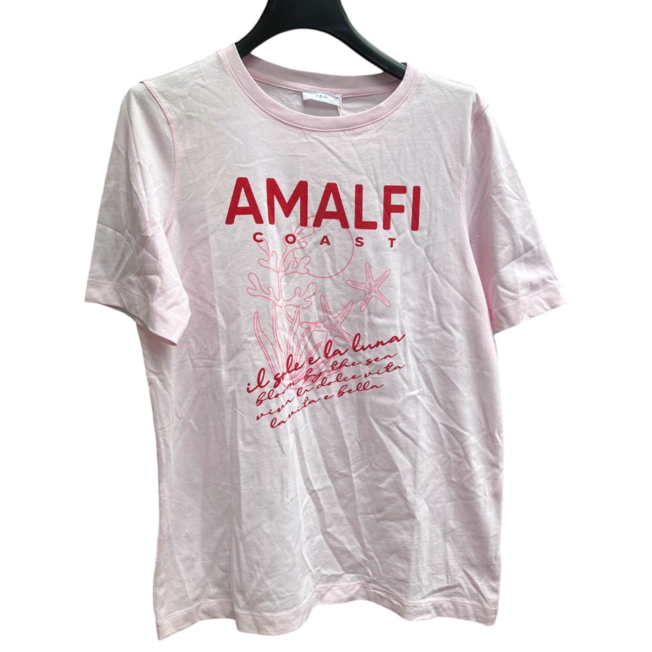 JAG Women's Oversized Printed Tee, Size 10, 100% Cotton, Pink, AG2134. Buy
