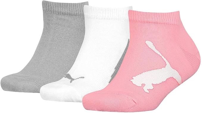 6 Pairs x PUMA Kids' Sneaker Socks, Size 7-9.5 (EU 23-26), Soft Cotton, Pin