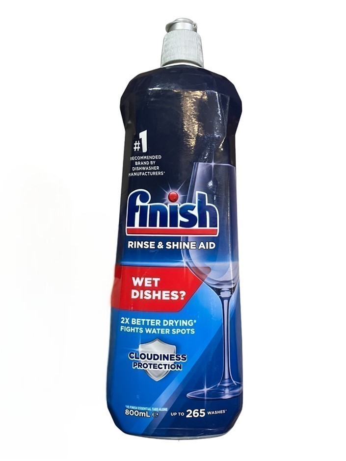 3 x FINISH Rinse & Shine Aid, 800mL.
