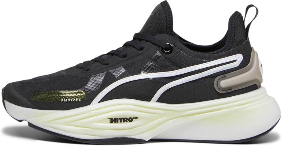 PUMA Women's PWR Nitro Squared Sneaker, US7/EU37.5, Puma Black/White, 37868