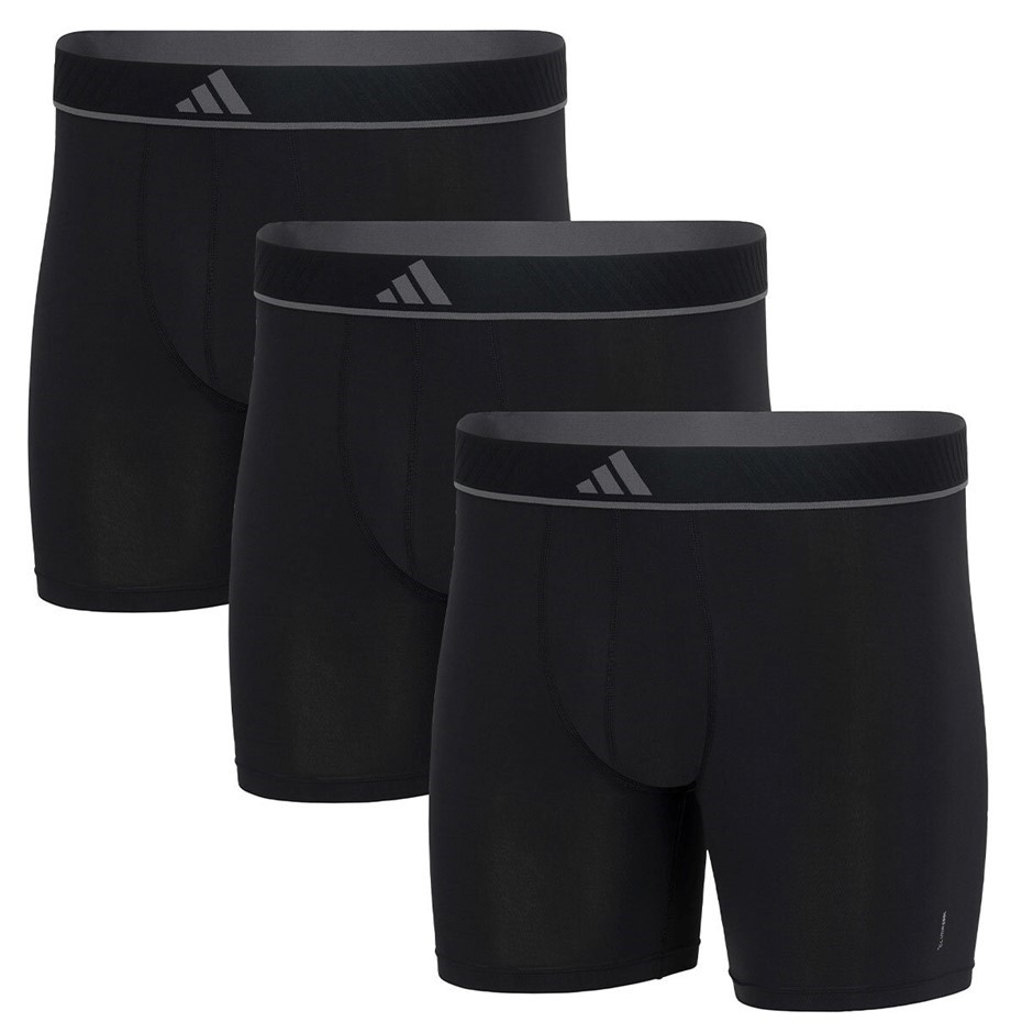 3-Pack ADIDAS Men's Active Micro Flex Boxer Briefs, Size M, Black. Buyers