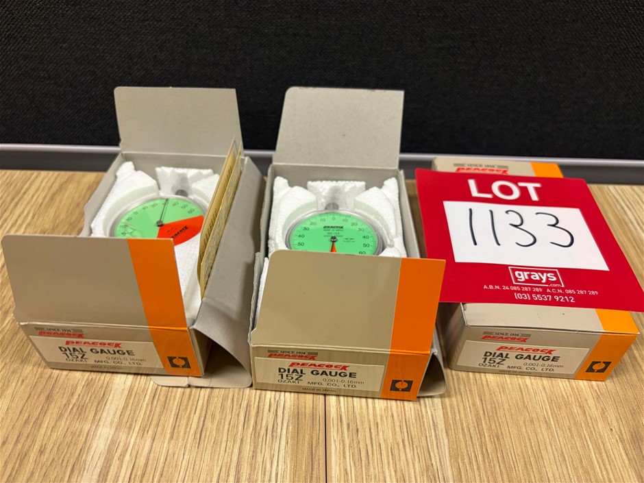 3x Peacock Dial Gauges