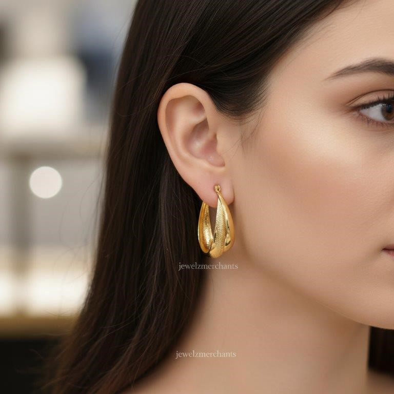 22K/Italy  Gold Filled Earring -(stamped 22K/Italy)-Warranty Quality-Bonus