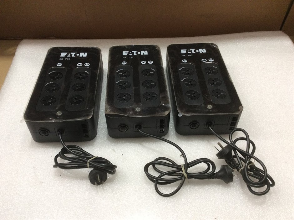 Eaton 3S 700 UPS Uninterruptible Power Supply (Lot of 3)